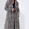 2025 luxury mink fur coat for women – classic checkered pattern