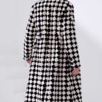2025 luxury mink fur coat for women – classic checkered pattern