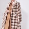 2025 luxury mink fur coat for women – classic checkered pattern