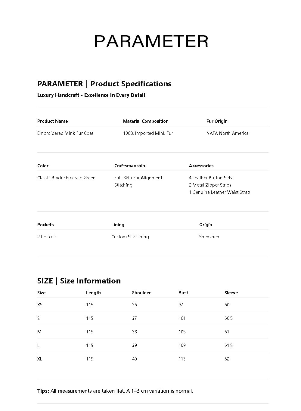 2025 new winter imported mink fur coat