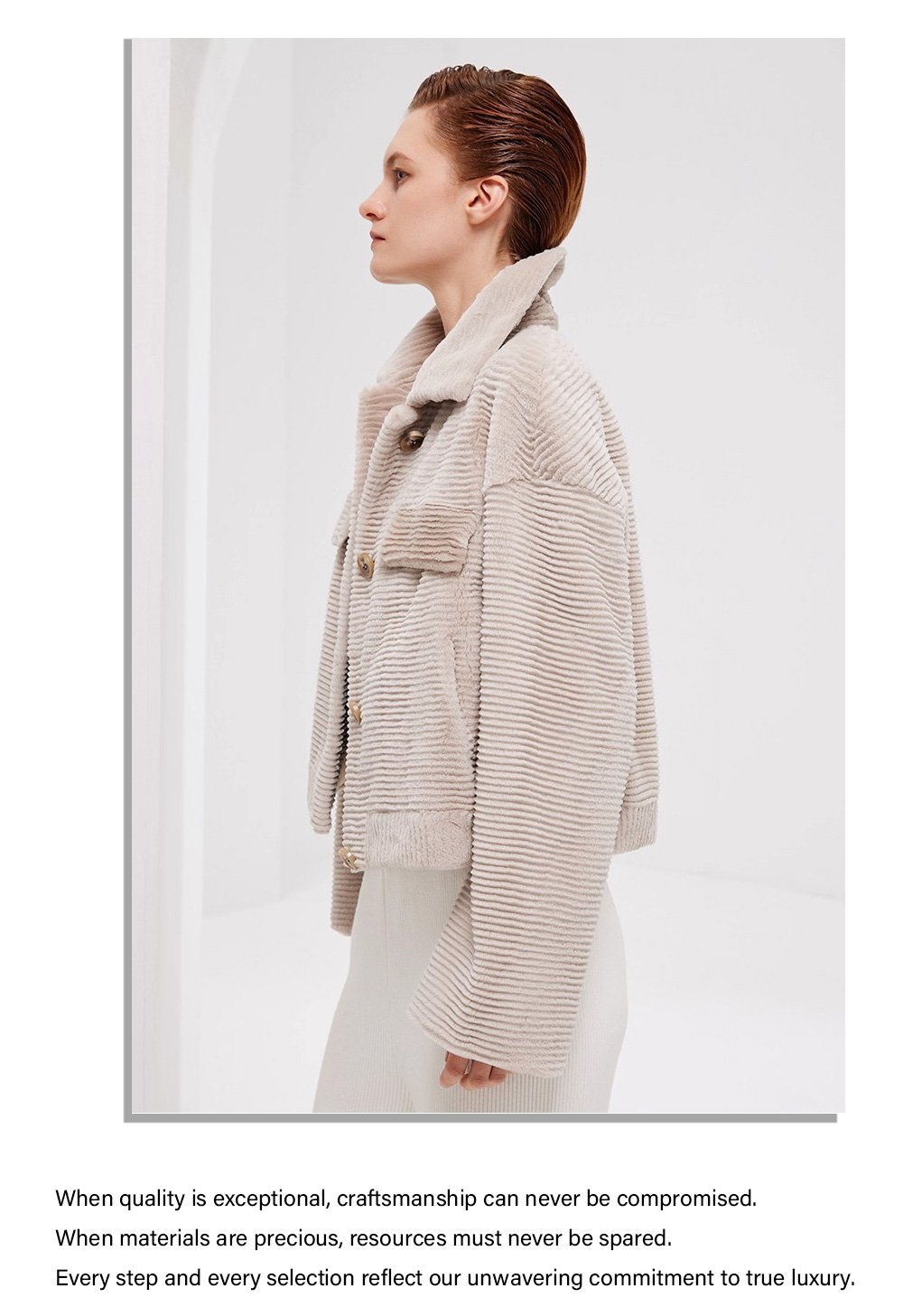 fur jacket for women · short mink coat · youthful & chic mink trim design