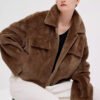 fur jacket for women · short mink coat · youthful & chic mink trim design