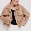fur jacket for women · short mink coat · youthful & chic mink trim design