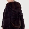 purple label velvet mink coat — mid length hooded full skin mink fur jacket for women