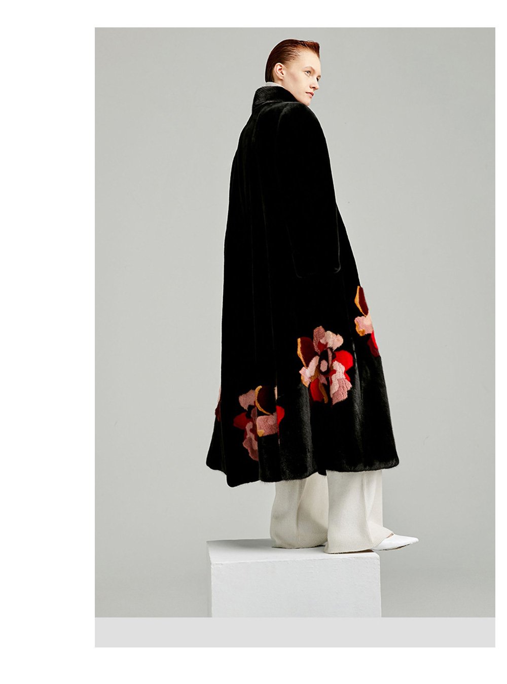 original new mink fur coat for women — imported american mink, over knee luxury winter long coat