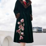 black radiance queen — new full pelt mink fur coat for women, winter hooded mink jacket