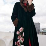 black radiance queen — new full pelt mink fur coat for women, winter hooded mink jacket