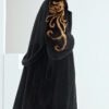 midnight gold pattern — new imported full pelt mink fur coat for women with stylish shawl design