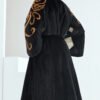 midnight gold pattern — new imported full pelt mink fur coat for women with stylish shawl design