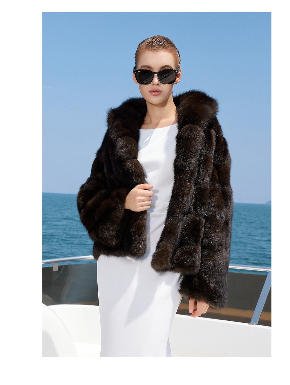 light luxury & warmth — classic russian sable coat for women high end fashion · premium sable fur outerwear