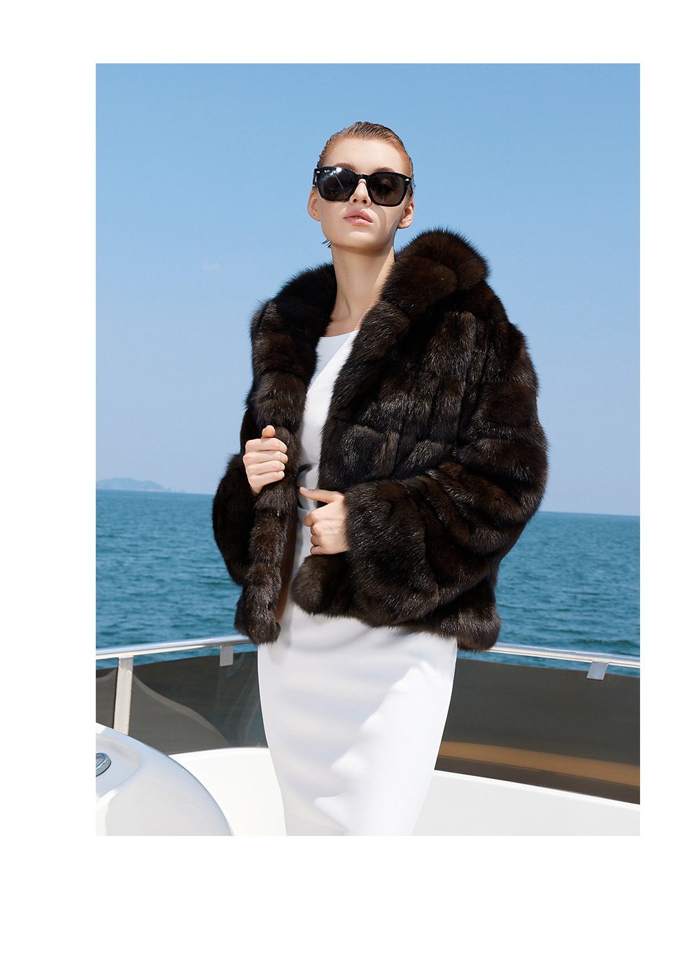 light luxury & warmth — classic russian sable coat for women high end fashion · premium sable fur outerwear