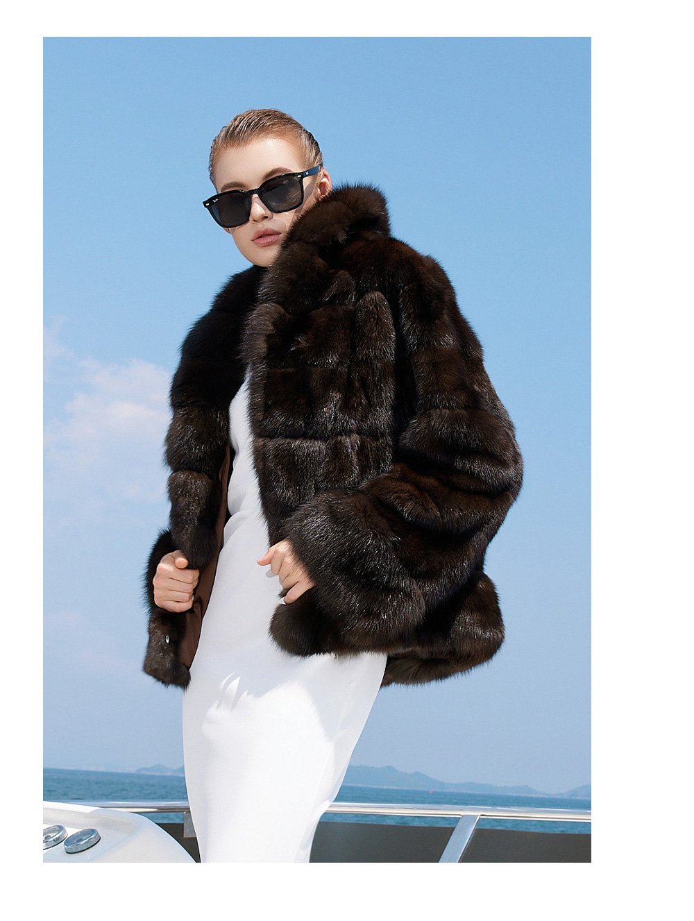 light luxury & warmth — classic russian sable coat for women high end fashion · premium sable fur outerwear