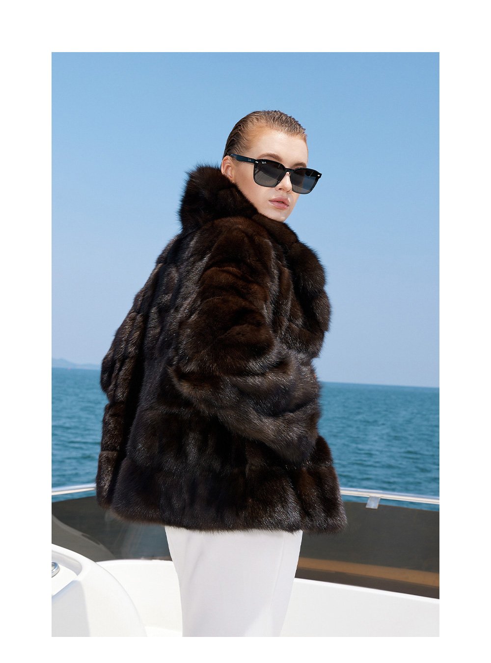 light luxury & warmth — classic russian sable coat for women high end fashion · premium sable fur outerwear
