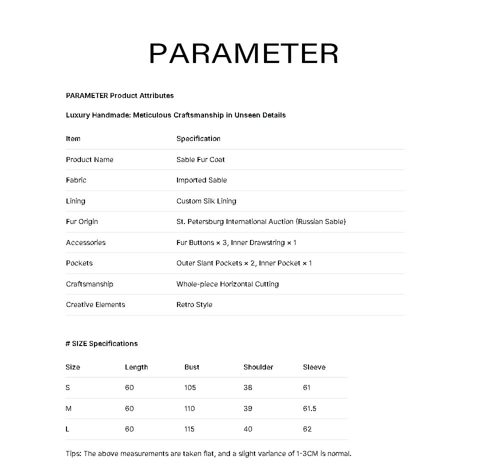 light luxury & warmth — classic russian sable coat for women high end fashion · premium sable fur outerwear