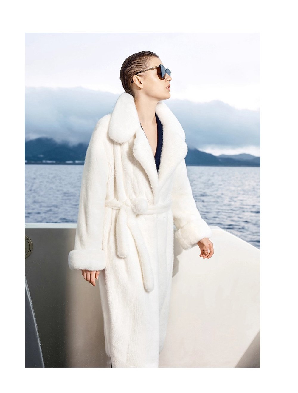 original design — new imported velvet mink fur coat for women · full pelt long luxury winter coat