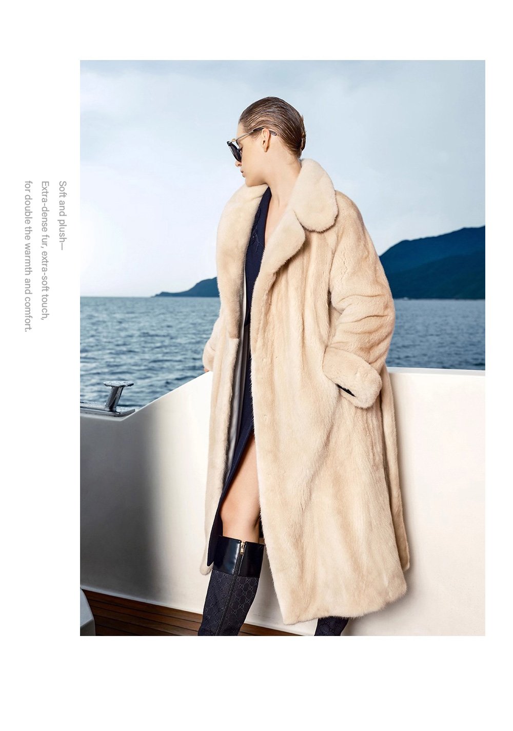 original design — new imported velvet mink fur coat for women · full pelt long luxury winter coat