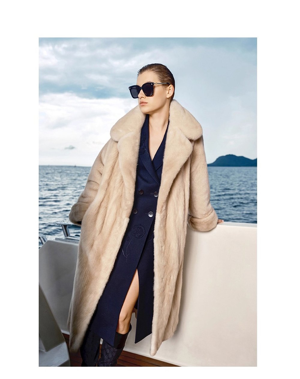 original design — new imported velvet mink fur coat for women · full pelt long luxury winter coat