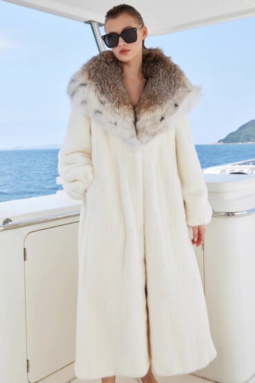 large lapel mink fur coat for women – fashionable full pelt design, 2025 winter luxury outerwear