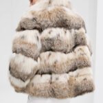rare luxury canadian lynx fur jacket for women – short youthful design, winter collection