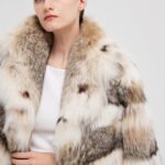 rare luxury canadian lynx fur jacket for women – short youthful design, winter collection