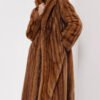 luxury long purple sable fur coat for women – full pelt design, elegant new season style