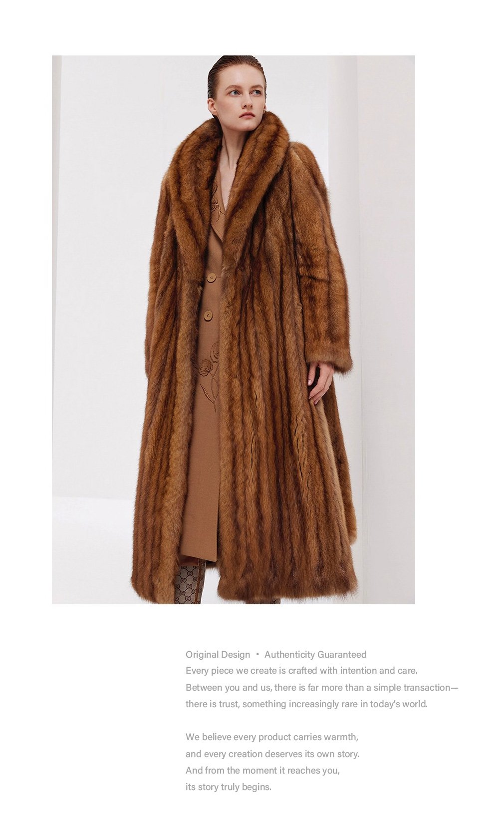 luxury long purple sable fur coat for women – full pelt design, elegant new season style