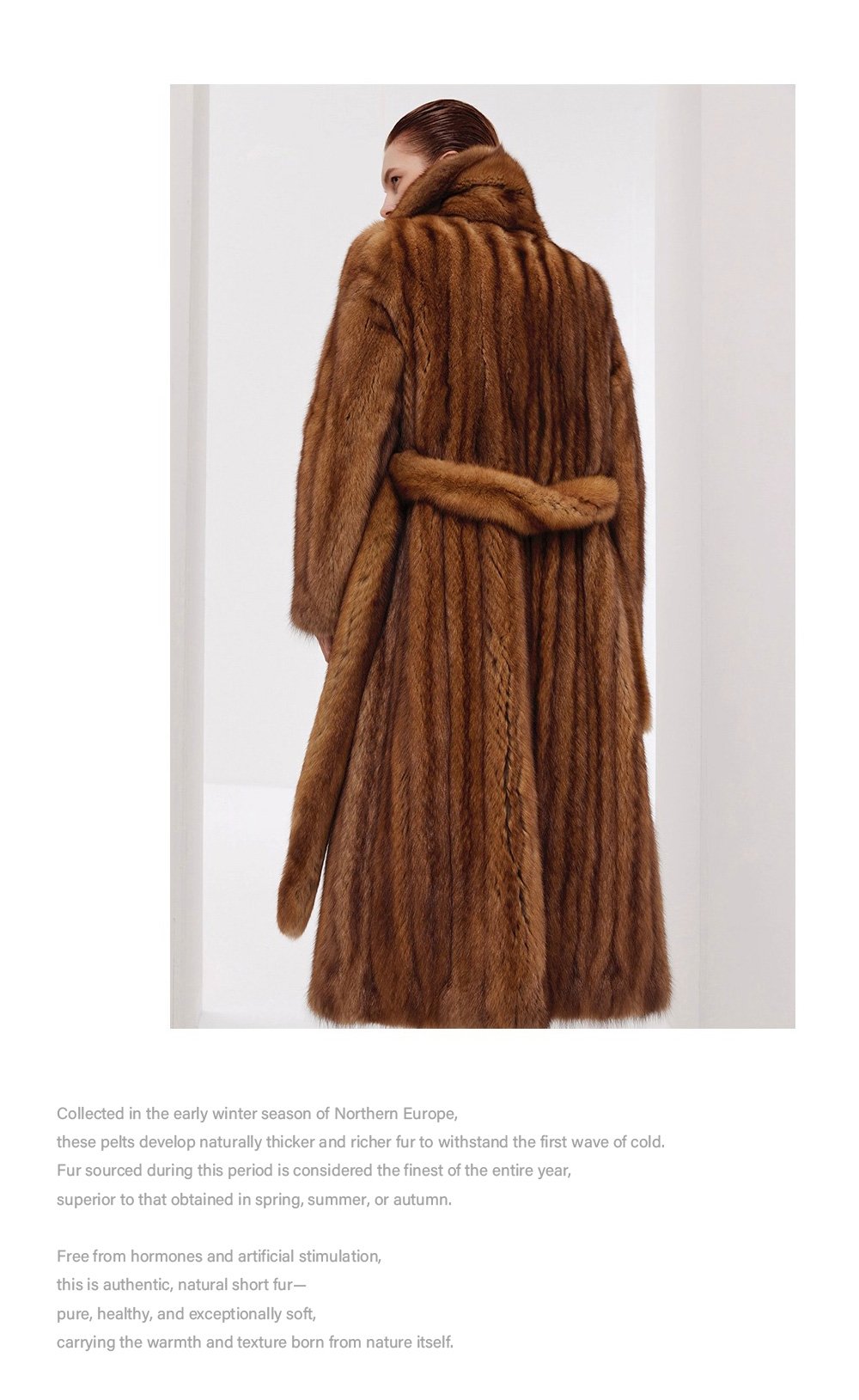 luxury long purple sable fur coat for women – full pelt design, elegant new season style