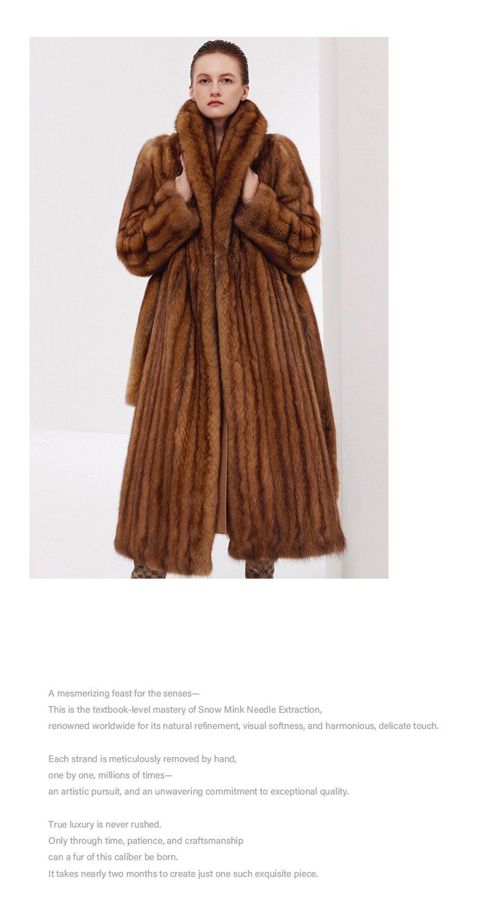 luxury long purple sable fur coat for women – full pelt design, elegant new season style