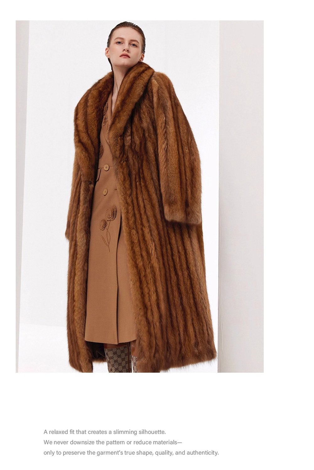 luxury long purple sable fur coat for women – full pelt design, elegant new season style