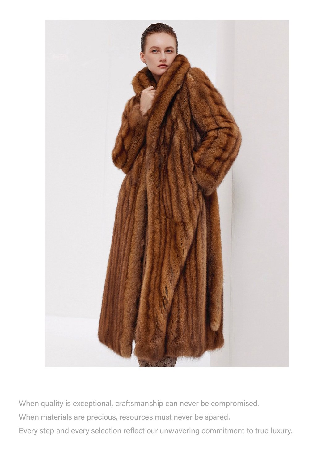 luxury long purple sable fur coat for women – full pelt design, elegant new season style