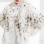 luxury north american lynx fur coat for women – fashionable spotted design, new season