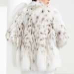 luxury north american lynx fur coat for women – fashionable spotted design, new season