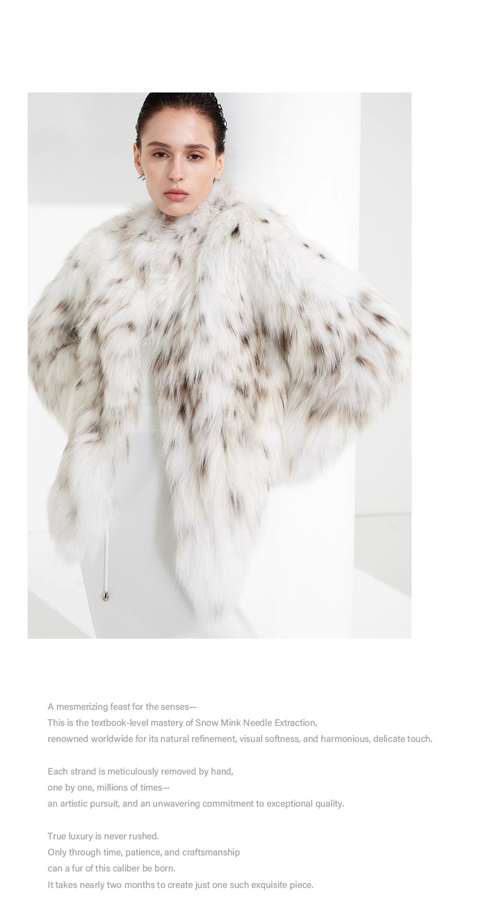 luxury north american lynx fur coat for women – fashionable spotted design, new season