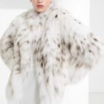 luxury north american lynx fur coat for women – fashionable spotted design, new season