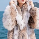 original design · natural pattern canadian lynx fur coat for women – stylish new season outerwear