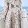 original design · natural pattern canadian lynx fur coat for women – stylish new season outerwear