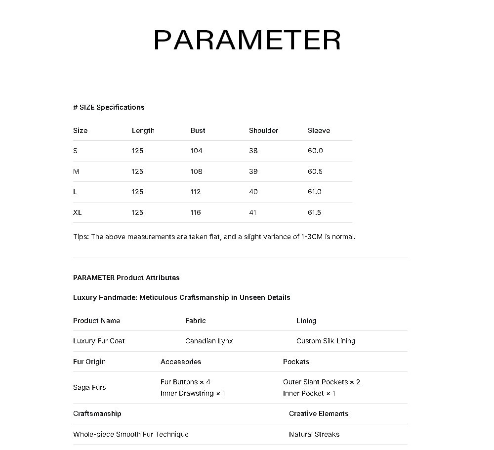 original design · natural pattern canadian lynx fur coat for women – stylish new season outerwear