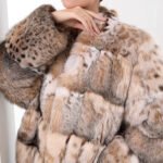 original high luxury series · imported american bobcat fur coat with natural spotted pattern