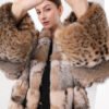 original high luxury series · imported american bobcat fur coat with natural spotted pattern