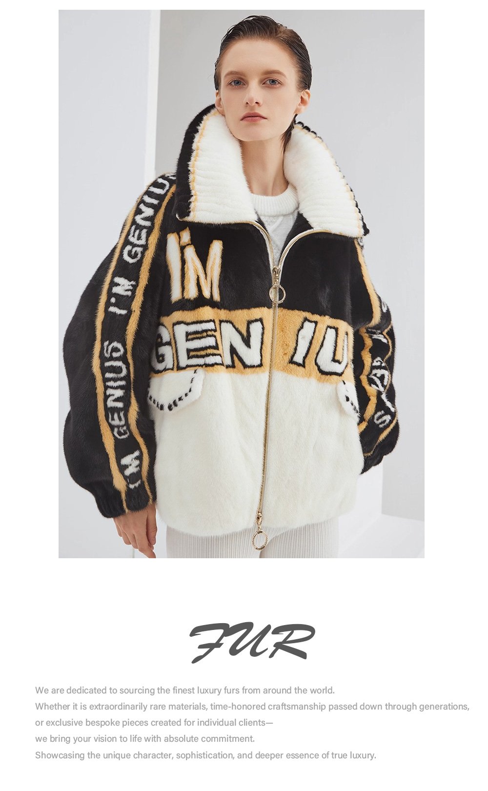 trendy youth mink fur jacket for women – short zippered full pelt loose winter coat