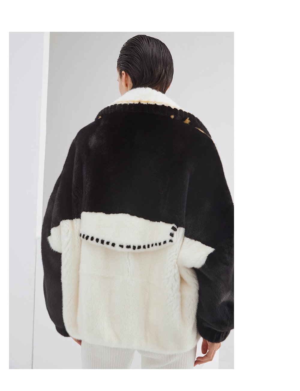 trendy youth mink fur jacket for women – short zippered full pelt loose winter coat