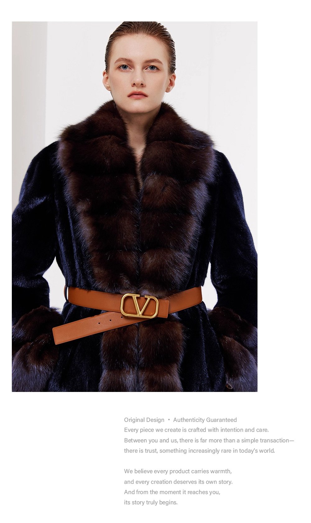 original velvet mink fur coat for women – full pelt design, new winter collection