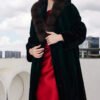 imported full pelt sable fur coat for women – over knee hooded design, 2025 new luxury collection