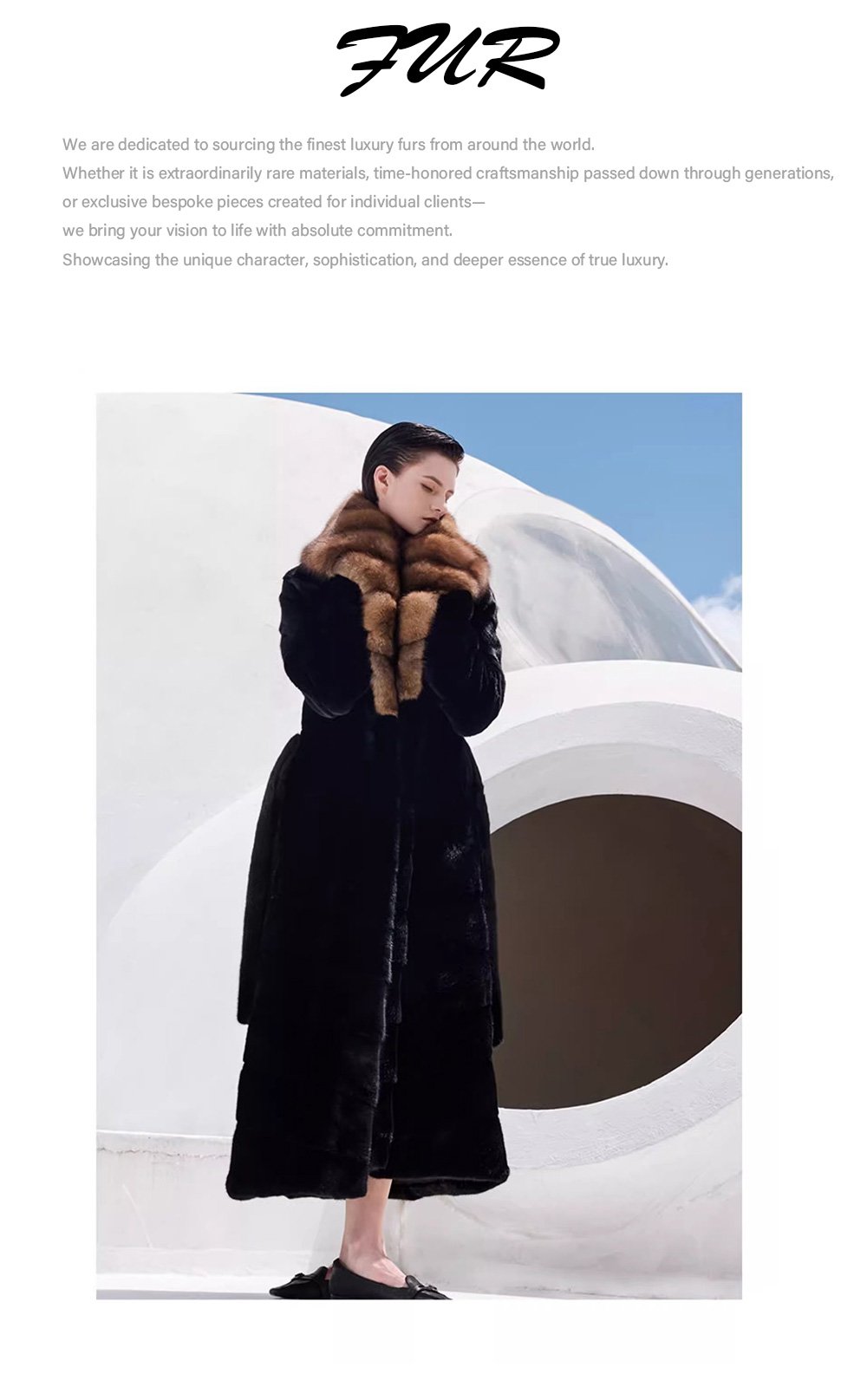 original design women’s luxury full pelt mink fur coat – extra long imported winter 2025 collection