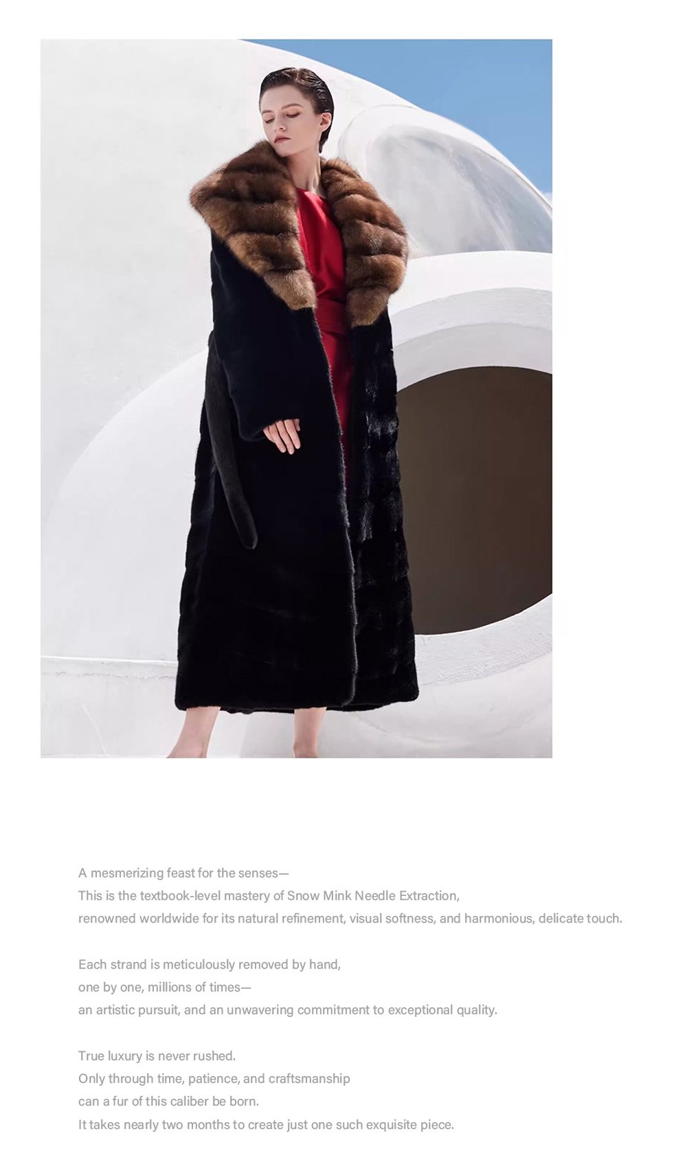 original design women’s luxury full pelt mink fur coat – extra long imported winter 2025 collection