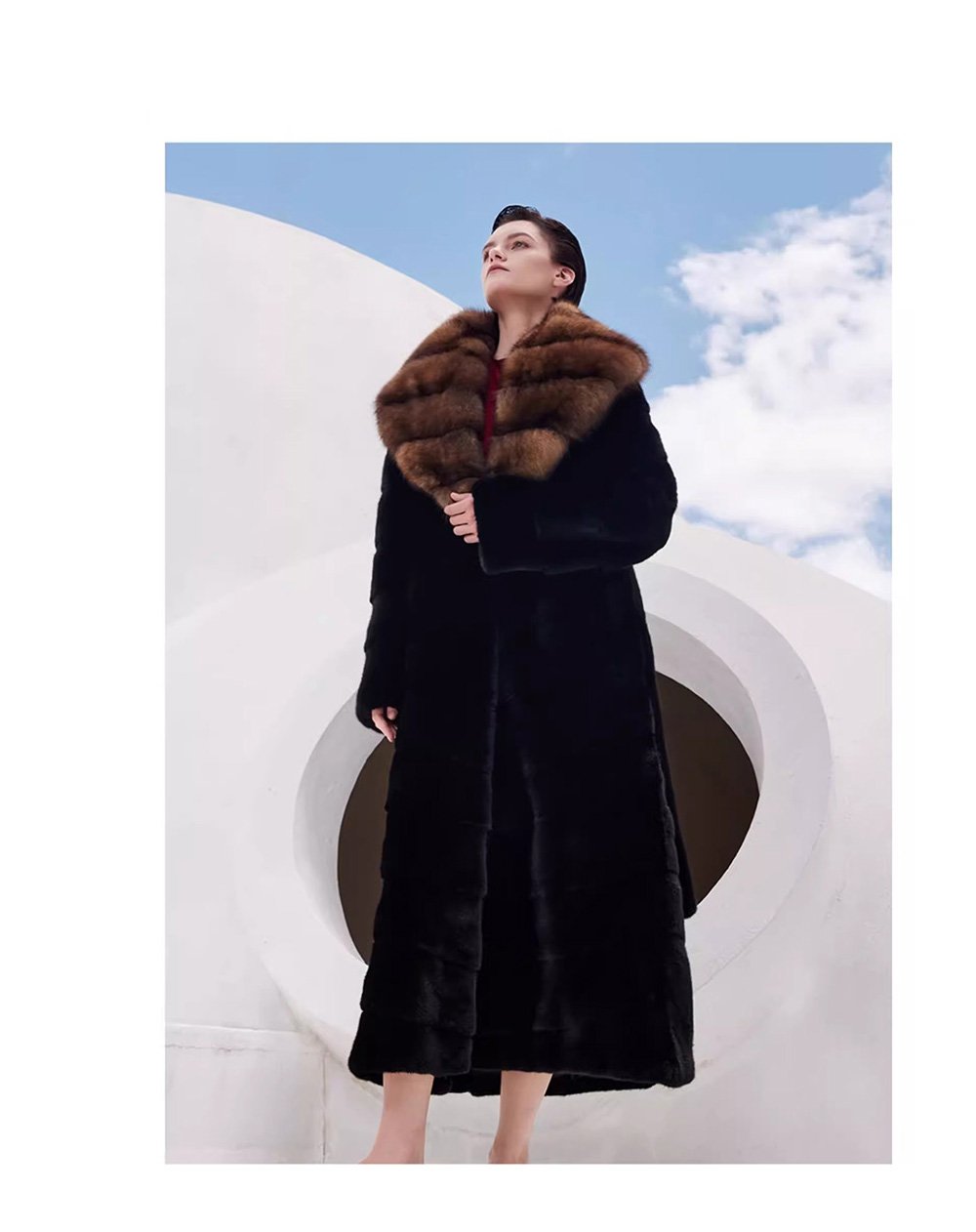 original design women’s luxury full pelt mink fur coat – extra long imported winter 2025 collection