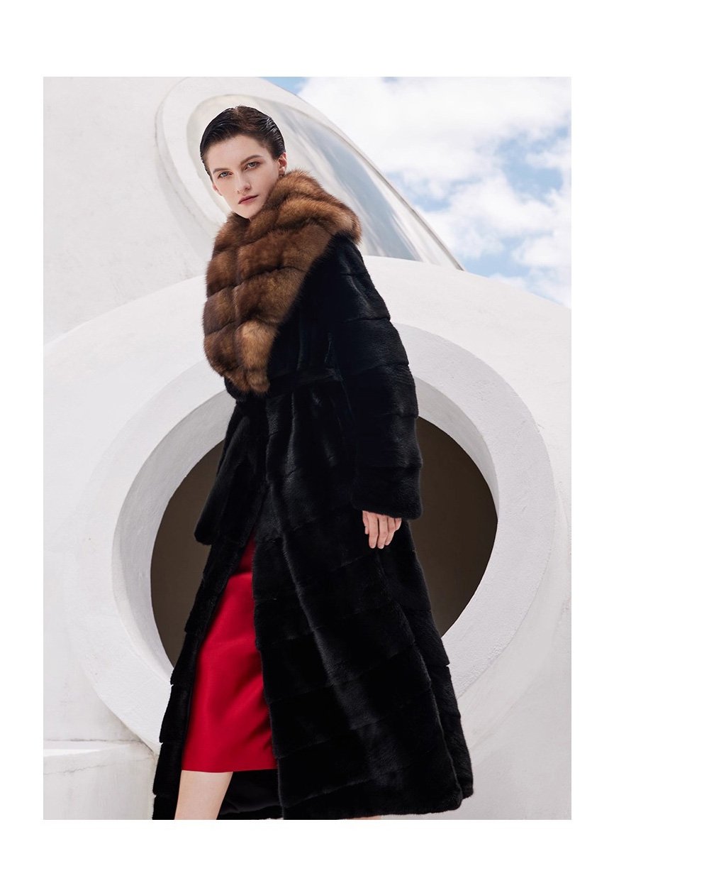 original design women’s luxury full pelt mink fur coat – extra long imported winter 2025 collection