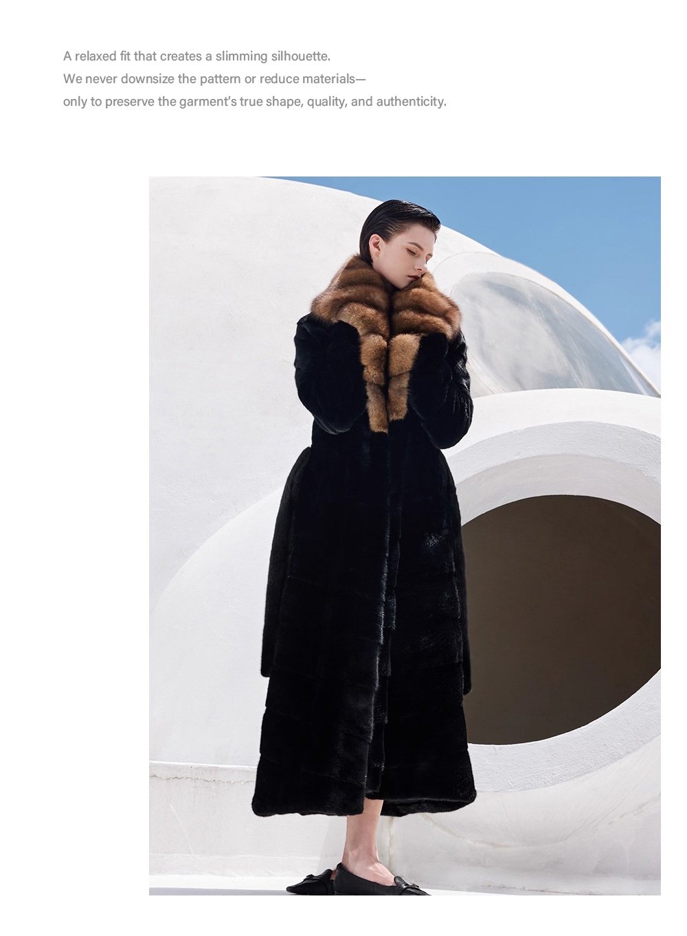 original design women’s luxury full pelt mink fur coat – extra long imported winter 2025 collection