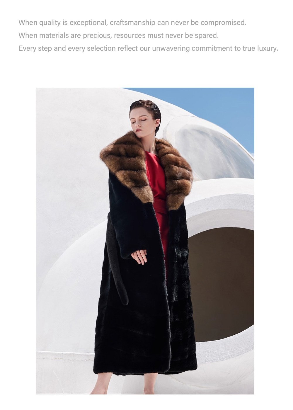 original design women’s luxury full pelt mink fur coat – extra long imported winter 2025 collection