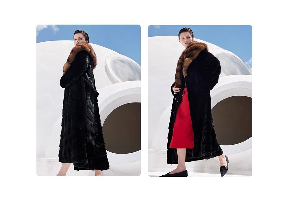 original design women’s luxury full pelt mink fur coat – extra long imported winter 2025 collection